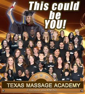 This Could Be You as a massage therapist with graduation in less than a year