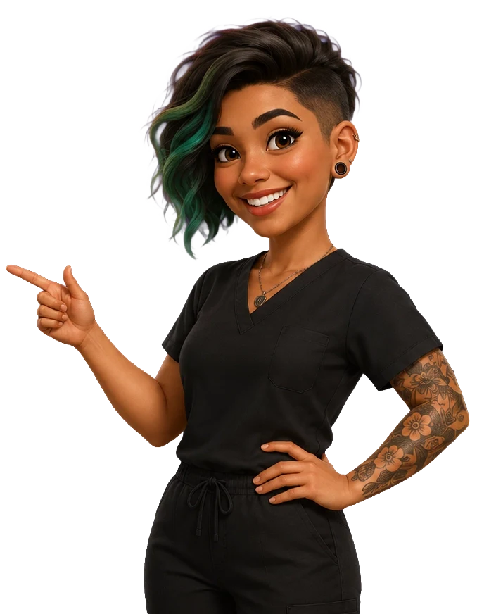 Texas Massage Academy student pointing at the real class video