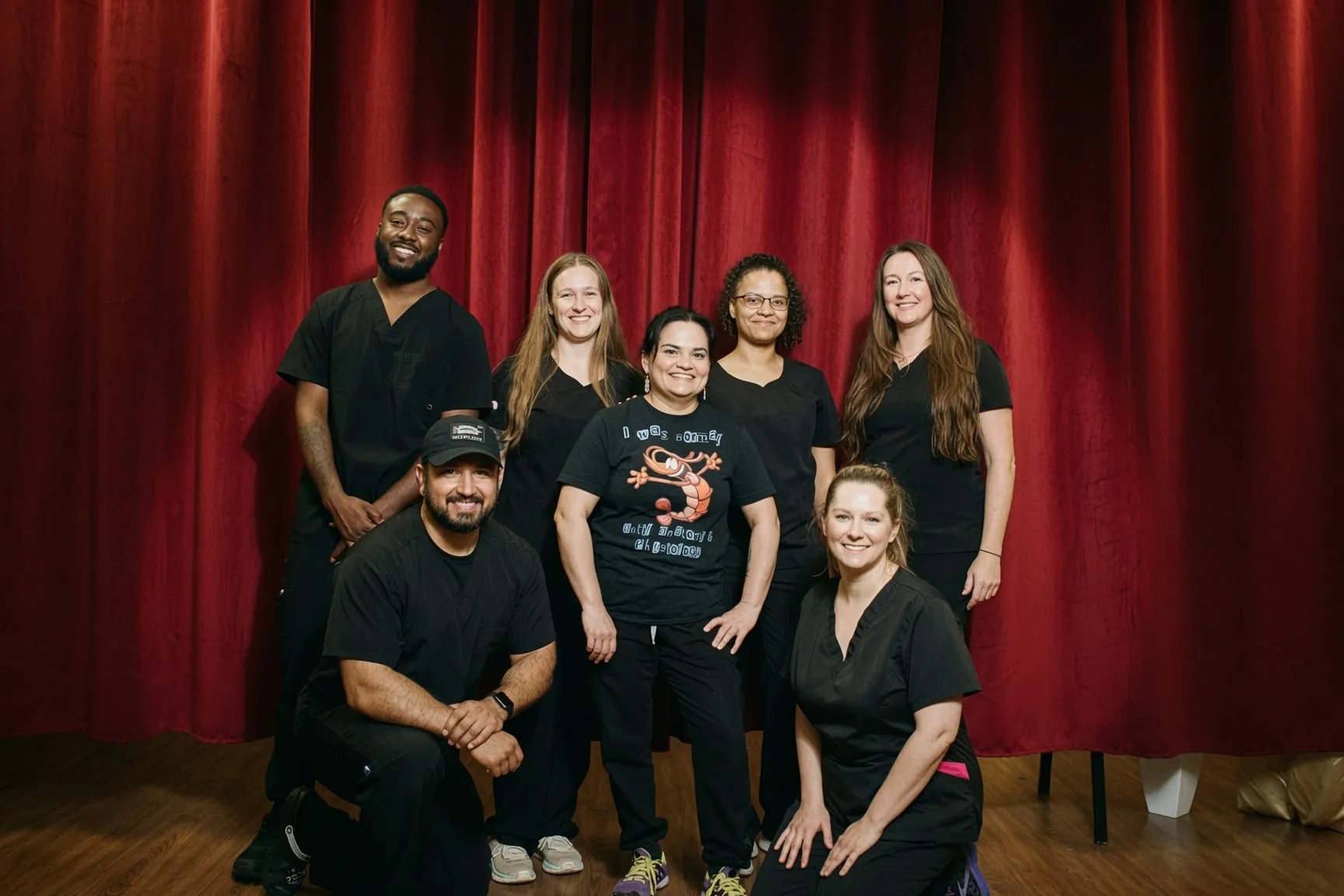 Real massage therapy class group photo at Texas Massage Academy