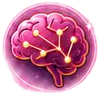 Brain icon — voice-narrated massage lessons