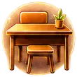 Desk icon — your classrooms