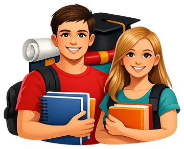 High school students with books and backpacks starting massage therapy training early