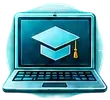 Laptop icon — online theory