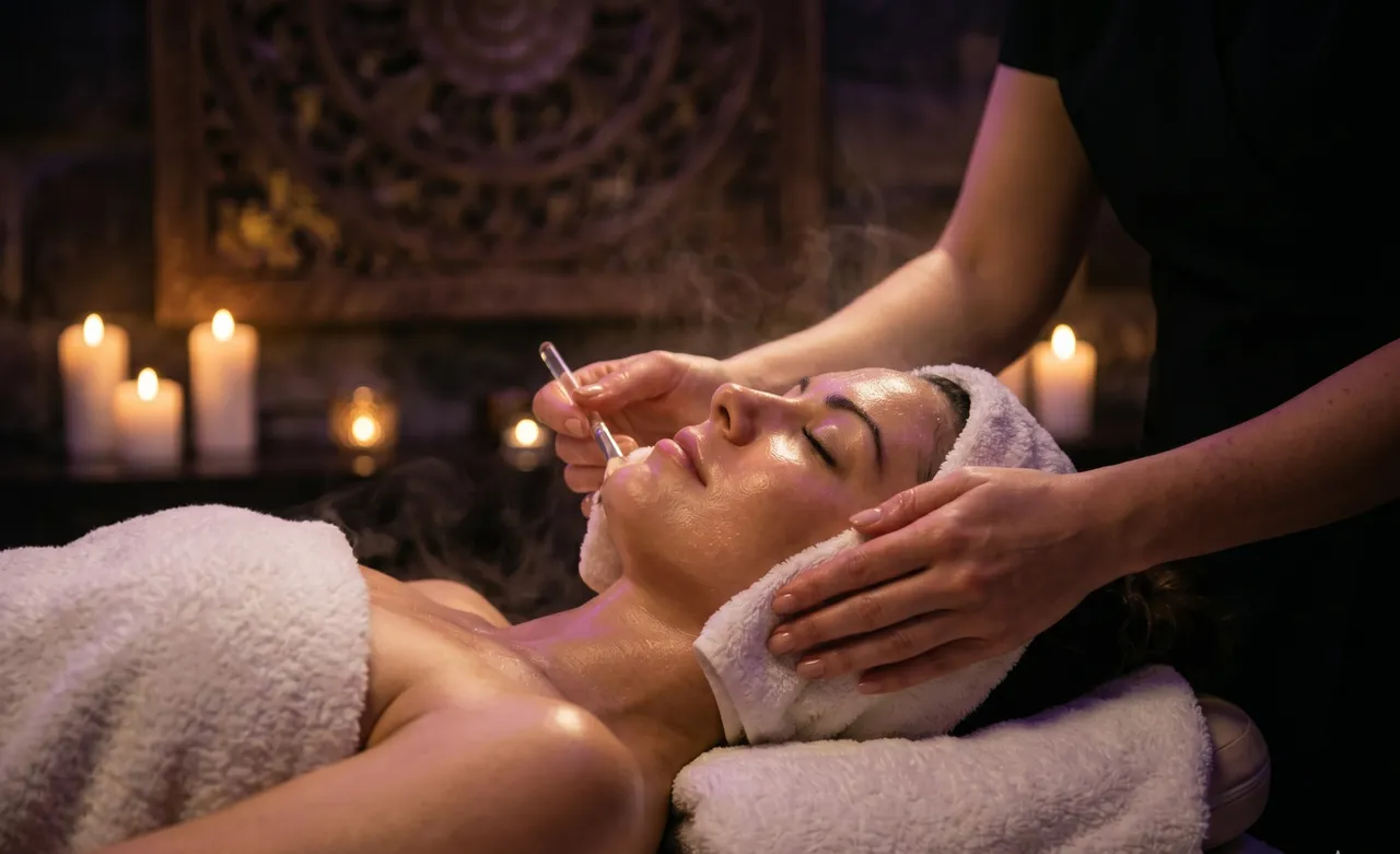 A serene European facial with warm towels at the Brownwood day spa