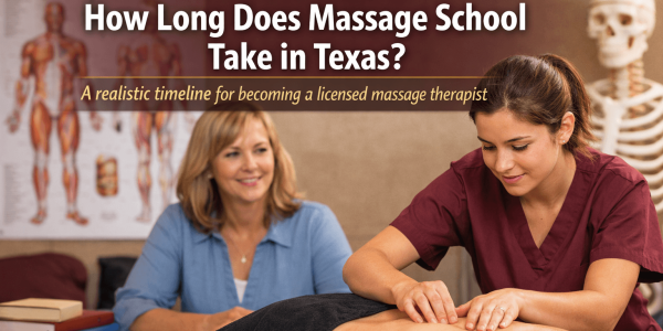 student training in texas massage therapy school classroom learning massage techniques