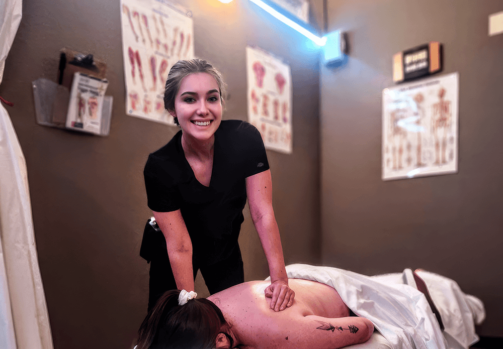 Waco and Killeen student learning massage therapy online with Texas Massage Academy